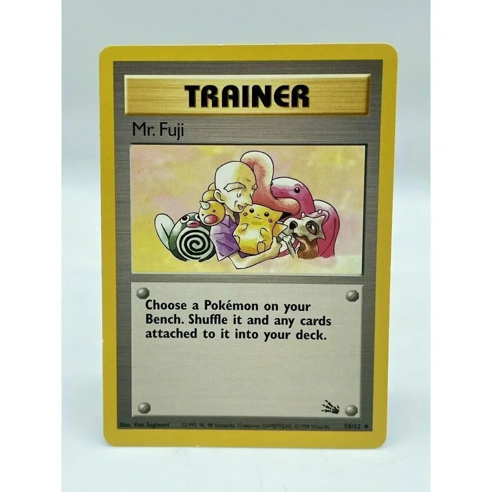 Mr. Fuji‎ 58/62 Trainer Fossil Uncommon Non-Holo Vintage 1999 Pokemon TCG LP